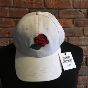Harding Lane x Opening Ceremony white rose dad hat